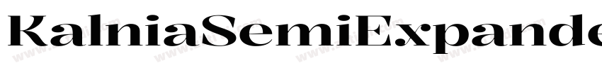 KalniaSemiExpanded S字体转换 KalniaSemiExpanded S字体转换